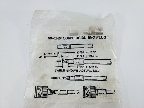 Amp bnc58pcs ohm commercial - 50-ohm,
